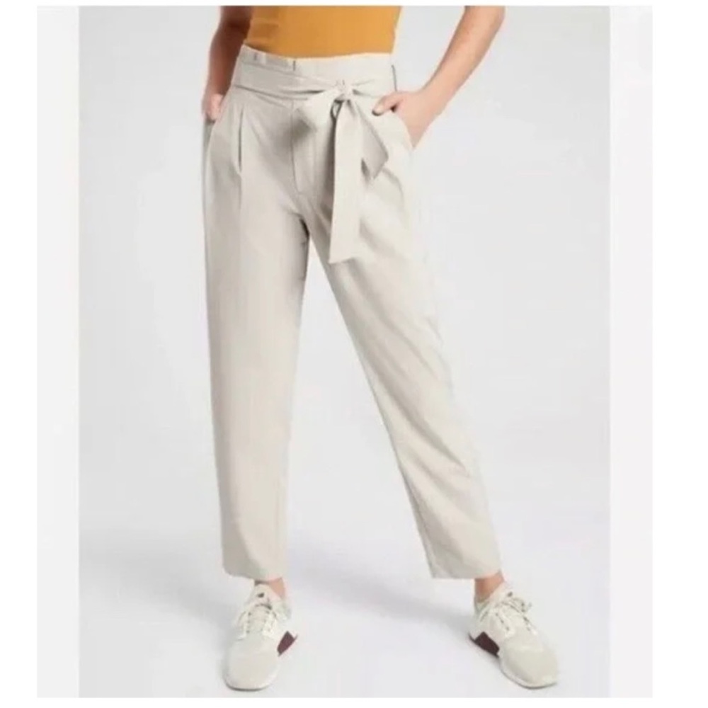 Athleta Skyline II Abalone Grey Athleisure Travel Pull-On Pants Size 6 Tall